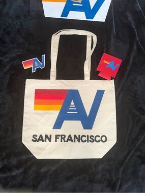- - - NEW Aviator Nation San Francisco, California Tote Bag and Swag